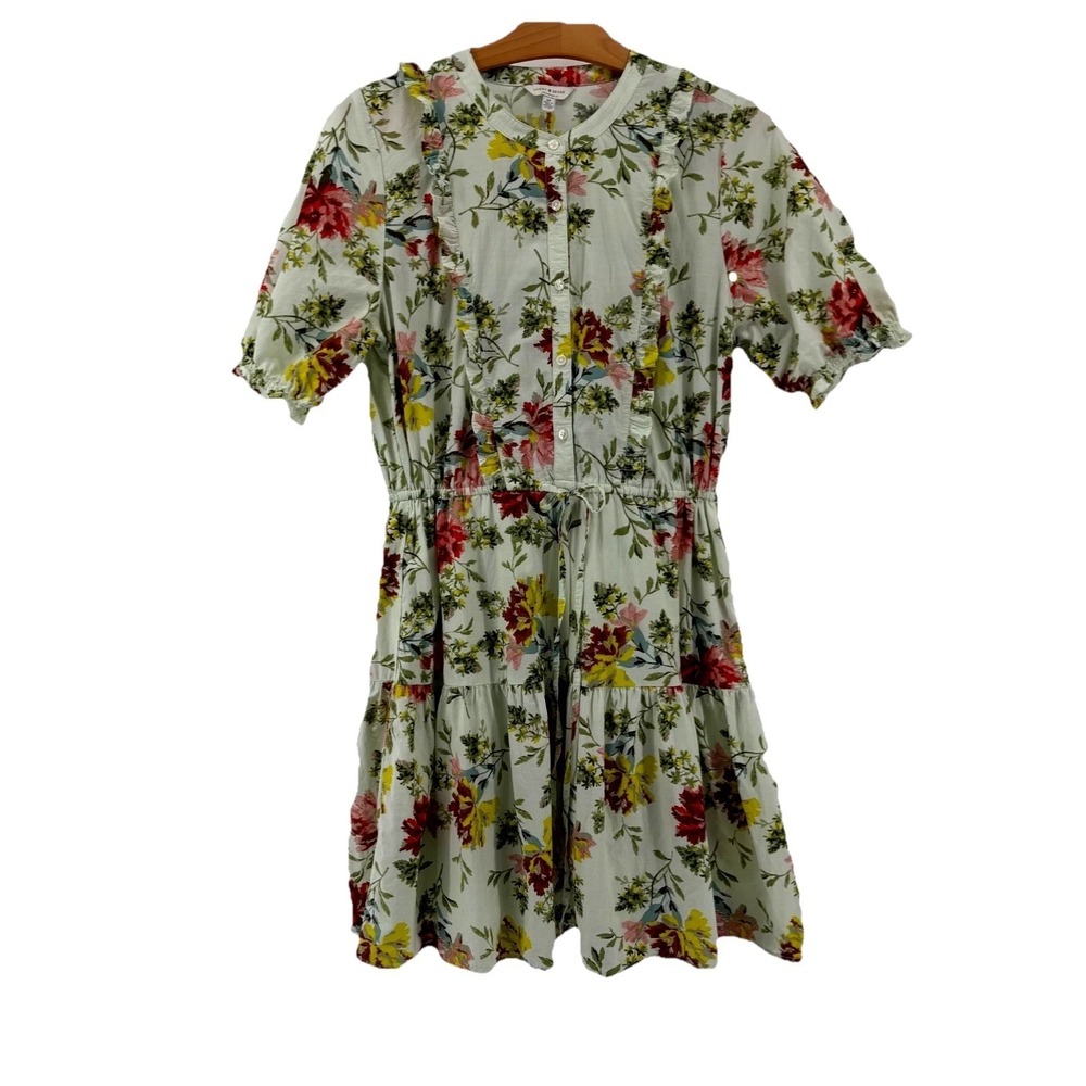 Lucky Brand Floral Tiered Dress - Ruffle Trim - Lined Skirt - Medium